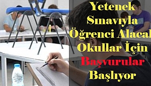 Yetenek Sınavı Başvuruları