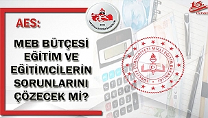AES : MEB Bütçesi Eğitim Sorunları Çözecek mi?