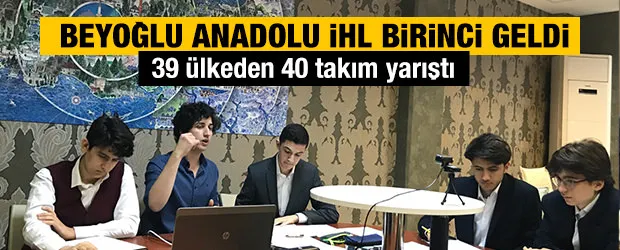 39 ülkeden 40 takımın katıldığı yarışmada Beyoğlu Anadolu İmam Hatip Lisesi birinci geldi