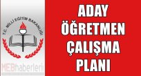 Aday Öğretmen Çalışma Planı